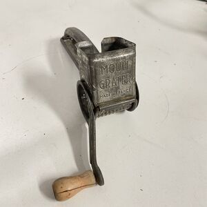 Vintage "Mouli Grater" Made in France with Wood Handle Mid Century Antique